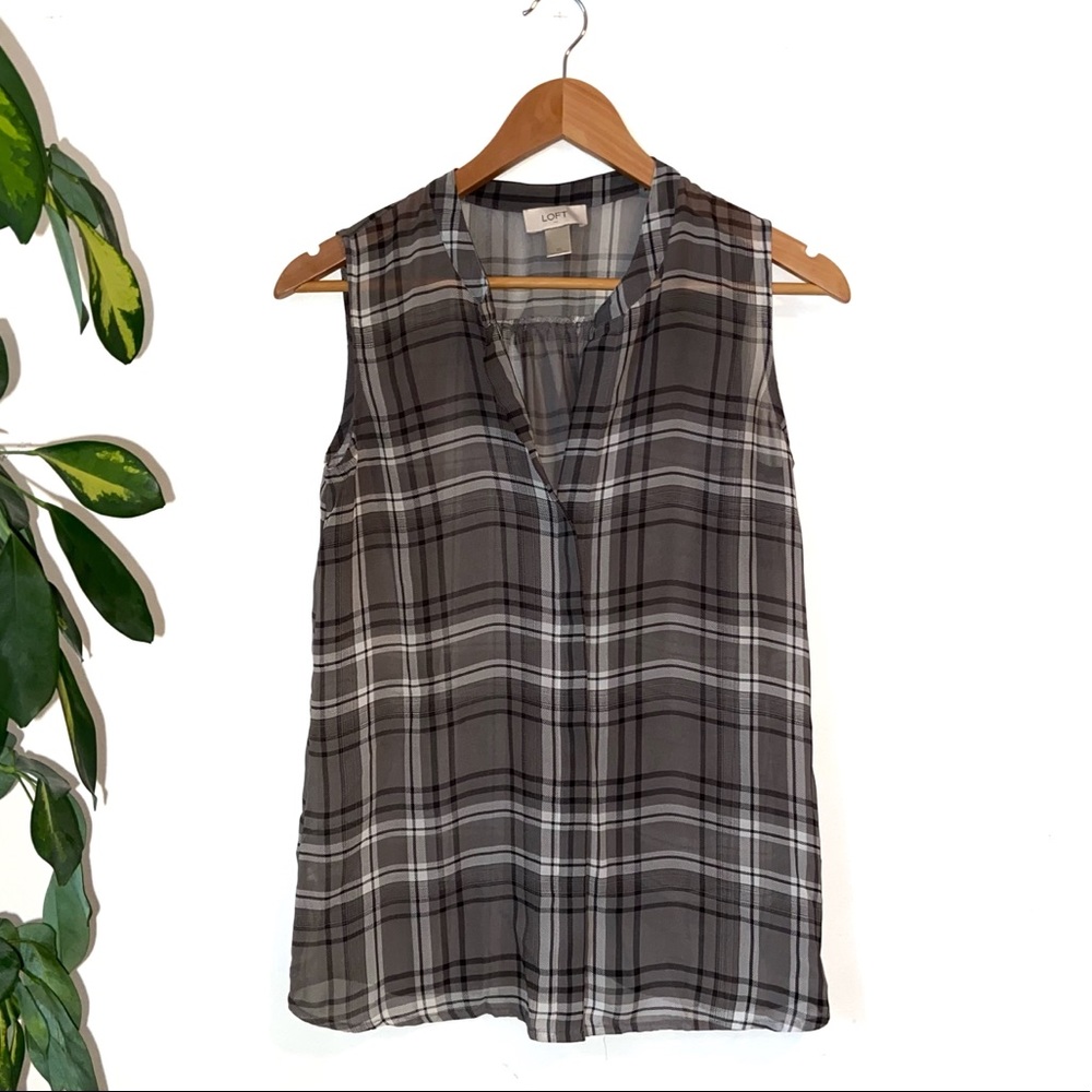 ANN TAYLOR LOFT grey tank top